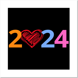 Hello 2024 Happy New Posters and Art